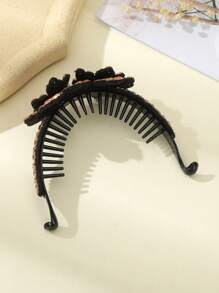 1pc Crystal Flower Hair Claw Clip For Ponytail (Random Crystal Color)