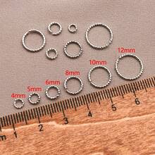 30pcs 18K Gold Plated Jump Rings 4/5/6/8/10/12mm Twisted Open Jump Rings Golden O Rings Brass Round Open Rings Connectors For DIY Earring Bracelet Necklace Jewelry Making - Multicolor - View 15
