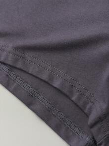 HIALEGION 5 Pcs Men's Multicolor Briefs Letter Waistband Sports Casual Style Simple Skin-Friendly Comfortable Boxer Shorts - Multicolor - View 6