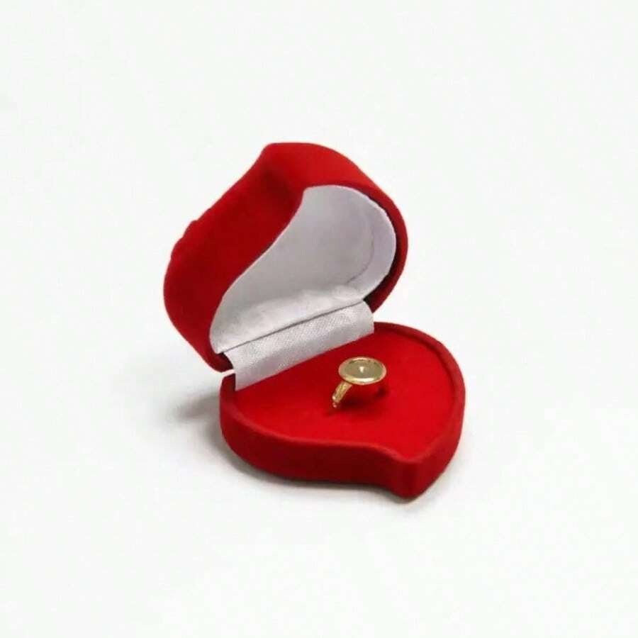 1/2 piezas Caja de joyería con forma de rosa en rojo, caja de almacenamiento de joyas, regalo de empaque para el Día de San Valentín, Día de la Madre - Joyero - Ver 1