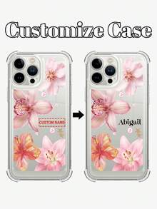Funda de teléfono con flor 1 flor + nombre personalizado Funda de teléfono móvil antideslizante de 4 esquinas, Funda de teléfono móvil con nombre personalizado, Funda de teléfono móvil con diseño antideslizante personalizado, Funda de teléfono móvil con nombre personalizado, Funda de teléfono móvil personalizada con imagen, Funda de teléfono personalizada, Funda de teléfono casual chic