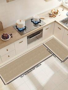 1 Piece Of Beige Sisal Velvet Printed Door Mat Kitchen Floor Mat, Anti Slip And Stain Resistant, Suitable For Home Room Decor, Living Room, Bathroom, Bedroom Rug, Area Rug And Outdoor Carpet, Made Of Polyester Fiber Material, Easy To Clean And Machine Washable, Suitable For All Seasons And Holidays. - Màu nâu  Mocha - Xem 7