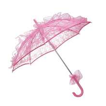 Elegant White Lace Parasol, Romantic Bridal Umbrella, Perfect For Weddings, Parties, Bridal Showers, Birthdays, Bachelorette Parties, Photography Props, Romantic Style - Multicolor - View 8