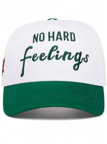 1 Stück "Keine Harte" Rose 3D Stickerei Baseballcap, Unisex Outdoor Sport Racing Lässig Snapback, amerikanischer Trucker-Stil
