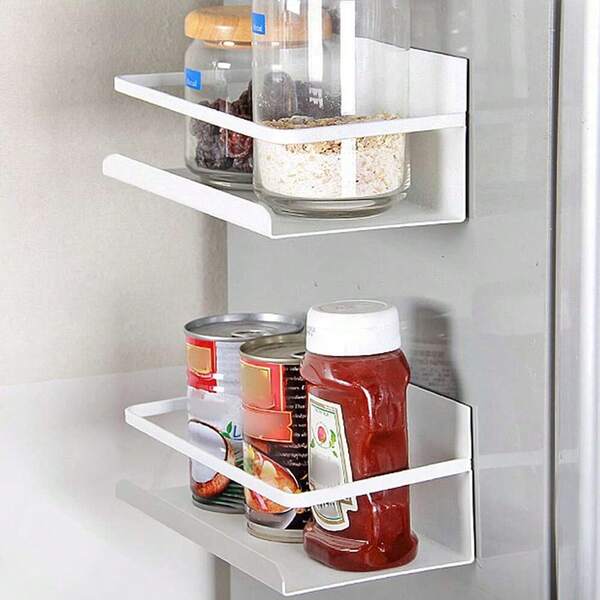 Magnetic Spice Rack, Wall Mounted Multifunctional Storage Shelf For Kitchen, No Drilling Required