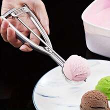 1/2/3 szt. Łyżki do lodów ze stali nierdzewnej, łyżki do ciasteczek ze stali nierdzewnej, łyżki do ciasteczek do pieczenia, łyżka do lodów ze spustem, łyżka do ciasteczek owocowych do pieczenia, łyżka do babeczek S/M/L