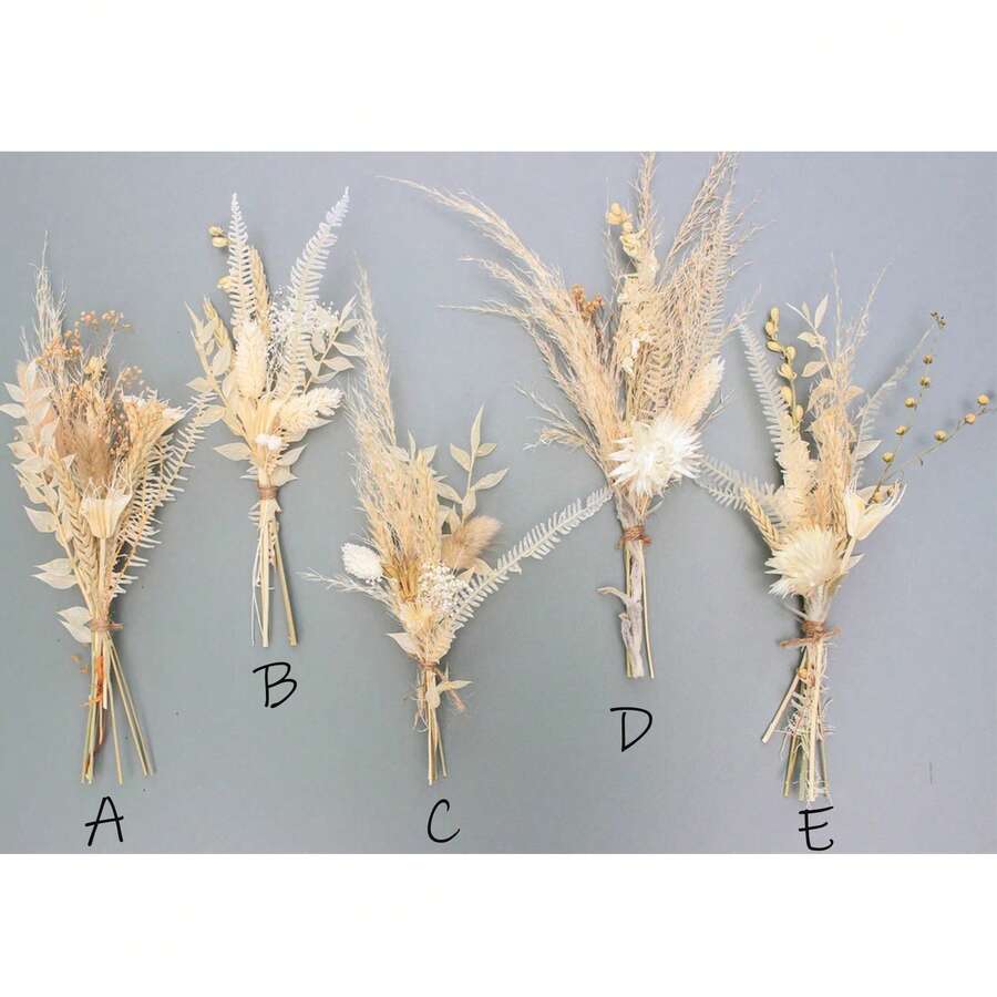 Ramo de flores secas de estilo bohemio natural en miniatura, arreglo de flores secas, ramo floral hecho a mano, flores para bodas, decoración del hogar, decoración de pared, regalo para el hogar, decoración de otoño