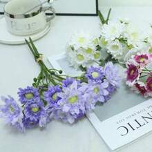 3/6pcs Artificial Daisy Simulation Flower, Fake Daisy, Wildflower, Used For DIY Crafts, Weddings, Parties, Gifts, Home Decoration