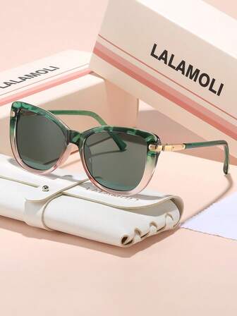 LALAMOLI Occhiali da vista di moda con montatura completa a forma di occhio di gatto, per uso all'aperto, al mare, in vacanza, regalo estivo per spiaggia, all'aperto, viaggi