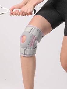 VBOSI 1 Piece Women Men Adjustable Knee Support Brace With Plastic Stabilizers And Silicone Ring For Basketball Hiking Gym Accessories Knee Support Sports Knee Pads Gym Knee Pads - Light Grey - View 8
