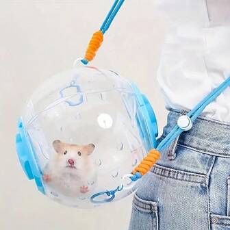 1 件带支架的仓鼠跑轮，仓鼠跑盘，透明水晶健身球，小宠物玩具用品