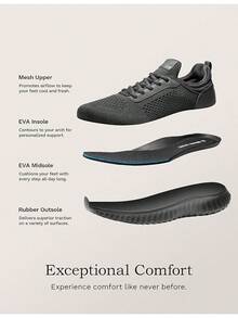 Men's Non Slip Work Shoes Walking Black & Lightweight Food Service Chef Kitchen Restaurant Resistant Sneakers