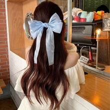 1pc Women Solid Color Mesh Bow Hair Clip Claw Clips Hair Claws Hair Barrettes - White - View 8