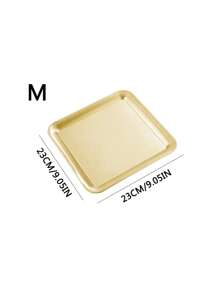 1pc/2pcs Home Simple Stainless Steel Serving Tray
