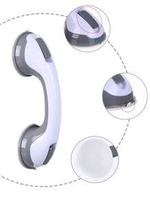 1 pezzo/2 pezzi Maniglione da bagno con forte ventosa, barra di presa con ventosa, barra di presa adesiva antiscivolo in vetro con ventosa