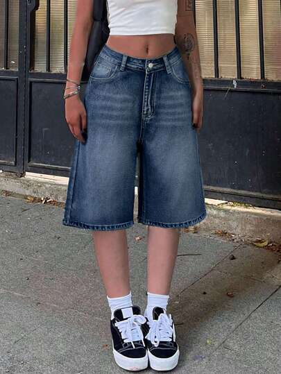 New Hot Selling European And American Street Fashion Simple Daily Commuting Casual Jorts Woman Jeans Denim Shorts