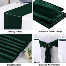 12pcs Elegant Satin Butterfly Chair Sash Bow - Suitable For Weddings, Banquets, Parties, Hotel Events, Home Decor, Multi-Purpose - Multicolor - View 9