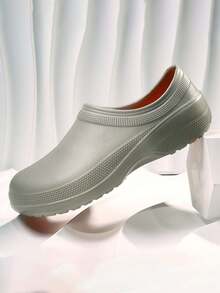 Non-Slip Chef Shoes, Lightweight Hotel Kitchen & Medical Work Shoes, Anti-Slip Clogs - Grey - View 4
