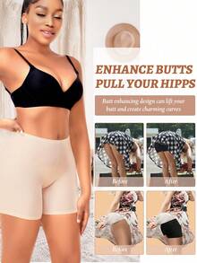 Werena Slip Shorts For Under Dresses Women Smooth Boyshort Panties Seamless Underwear Under Shorts - Apricot - View 4