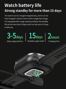 1pc New Smart Watch With Built-In Wireless Dual Earphones 2 In 1 Multi-Function Flip Cover 2.01-Inch Touch Screen Supports Wireless Calls Music NFC Sensing Sleep Health Monitoring Pedometer Weather Alarm Message Viewing Multiple Sports Mode Bracelet Suitable For Various Smartphones