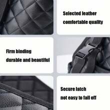 Large Capacity Car Seat Back Organizer - Durable Faux Leather Storage Mesh Bag With Hanging Mount, Lightweight Auto Interior Accessory Organizer