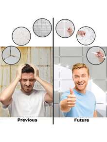 Waterproof Grout Restorer Pen Grout Tile Pen - Multi-Purpose Tile Repair Marker For Wall & Floor, Stain-Resistant & Grout Colorant With Precision Tip (Bathroom, Kitchen, Indoor/Outdoor Use) Stickers Sticker