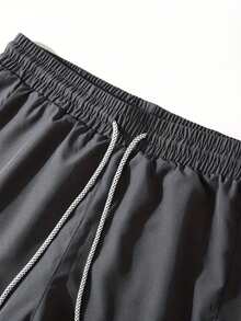 1pc Men's Quick-Dry Breathable Sports Shorts, Casual Fitness Running Shorts, Available In Multiple Colors - Grey - View 4