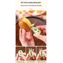 1pc Portable Fruit Peeler Mini Peeler Stainless Steel Retractable Knife Holder Outdoor Fruit Planer