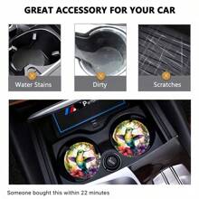 Lot de 2 dessous de verre pour voiture, motif simple, élégants et durables, antidérapants et à séchage rapide