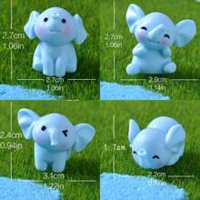 4pcs Cute Elephant Car Decorations, Adorable Car Decor Gifts, Cartoon Car Interior Accessories, Suitable For Car Dashboard And Office Desk Decor