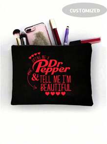 1pc Best Gift For Friends Cosmetic Bag, Coin Purse, Zipper Clutch, Makeup Bag Cosmetic Storage Bag Beauty Bag, Lightweight Storage Bag, Small Bag Cosmetic Bag Cosmetic Storage Bag Beauty Bag, Women's Cosmetic Bag Small Bag Travel Toiletries Storage Bag For Makeup Tools, Portable Handheld Toiletries Bag, Fashionable And Simple Style,For Holiday Beach, Bathroom Collection, Bedroom Collection, Large Capacity