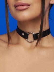 Gothic Simple Sexy Chain Collar Elegant Necklace Collar Women's Fashion Pu Leather Collar Sexy Simple Lingerie Accessories Daily Wear Accessories Collar Valentine's Day Gift
