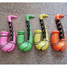 1 Stück aufblasbares Musikinstrument Ballon, Zufallsfarbe Party Unterhaltung interaktives Requisit, aufblasbares Gitarre, Saxophon, Strandutensilien, Strandaccessoires, Schwimmhilfe für den Pool