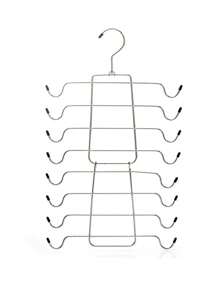 1pc Household Stainless Steel Folding Hanger, Underwear Underwear Drying Storage Rack Metal 8/4 Layer Underwear Bra Hook, Multi-Layer Thick Seamless Halter Vest Storage Rack