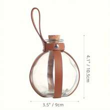 1 pieza Botella de poción de corcho y botella de poción oscura de corcho redonda y esférica de cristal con cinturón de caballero medieval para accesorios de cosplay, manualidades DIY, 250 ML (sin agua)