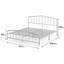 Elias Bed 140x200cm - Height 36cm With Storage Space Under The Bed - Metal Platform Bed Frame - 白色的 - 查看 2