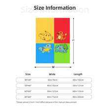 1pc Poke Mon Anime Glam Style Flannel Blanket Super Soft Warm Bed Blanket Sofa Bedding Bedroom Sofa Office Car Four Seasons Cozy Shaggy Blanket Girls Boys Adult Gift