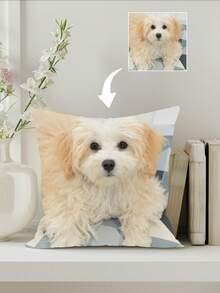 1pc, DIY Pillowcase, Single-Sided Printing, Exclusive Gift, Personalised Photo Pillowcase, Suitable For Family, Pet, Friends. Perfect For Wedding, Festival, Party, Mother's Day, Father's Day, Thanksgiving, Living Room Sofa, Bedroom Decoration Cushion Cover College Essentials,Travel Essentials Wedding Decorations