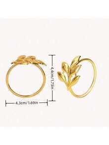 2pcs/6pcs/12pcs Leaf Shaped Napkin Rings, Decorative Napkin Holders For Birthday, Farm House, Wedding, Restaurant, Hotel, Valentine's Day, Banquet, Buffet Table Decor, Party Supplies, Home Kitchen Table Decoration