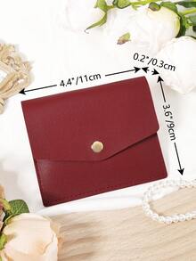 Burgundy Bag Charry Red Bag Wine Red Bag, Burgundy Purse For Women, Fashionable Vintage Wallet For Women With Flip Cover, High-Quality Leather Travel Bag And Travel Essentials Bags, Multi-Card Holder With Card Storage And Coin Pocket, Wallet Women Gift For Girlfriend Mom Teacher, Perfect For Work Commute Shopping And Back-To-School - Burgundy - View 4