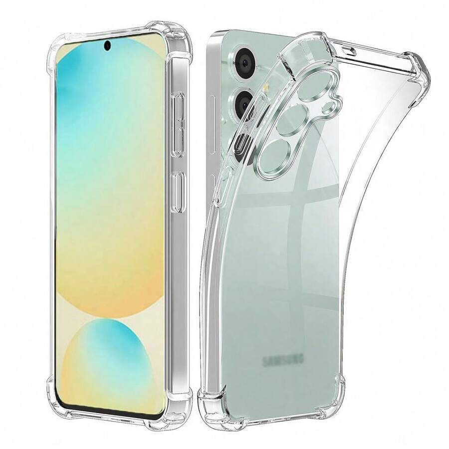 适用于三星 Galaxy S25 Ultra S24 Ultra S23 Ultra S22 S21 FE A05 A06 A16 A26 A36 A56 A14 A24 A34 A54 A15 A25 A35 A55 的透明防震手机壳,柔软 TPU 边框,防刮防水防摔,国际版,非国内版 - 無色 - 查看 1