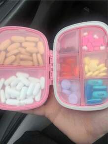 8-Compartment Pill Case, Portable Sealed Medicine Box, Mini Portable Pills Organizer Case, Waterproof And Moisture-Proof Travel Medicine Storage Box Small Pill Box With Separate Layers, Pocket Pill Box, Dispenser For Purse Vitamin Fish Oil Compartments Container Medicine Box, Medicine Organizer, Suitable For Outdoor Camping, Hiking, Fishing, Moisture-Proof, Mountaineering, And Travel