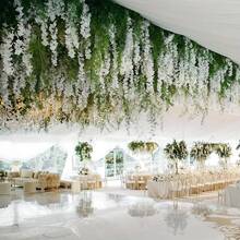 24/12/4/1 pièce Fleurs de glycine artificielles suspendues, guirlande de vigne de glycine artificielle longue à suspendre, chaîne de fleurs en soie, décoration pour la maison, la fête et le mariage - Multicolore - Voir 4
