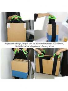 2pcs Portable Cargo Binding Straps, Multi-Function Moving Rope Carrying Straps, Single Person Lifting & Moving Heavy Goods Straps - One Piece - View 10