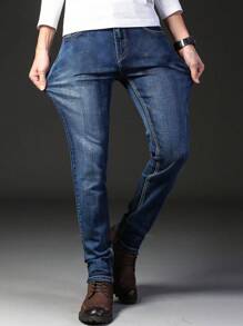Men's Casual Slim Fit Business Skinny Jeans