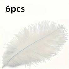 6pcs High-Quality Artificial Feather Room Decor, Wedding Decoration, Lightweight And Soft With Fine Texture,Fall Decor,Autumn