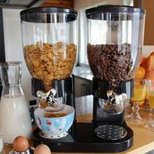 3 pezzi Dispenser per la stagione di laurea: grande capacità, facile da usare, set dispenser per cereali 3 in 1 - contenitori sigillati per cereali, riso e avena con misurazione precisa, perfetto per organizzatori per colazione e spuntino in cucina