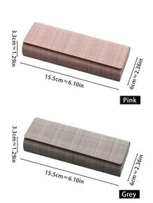 1pc Retro Plaid Eyeglass Case, High-Quality Student/Office Worker Stress Relief Myopia Glasses Storage Box, Portable Personalized Japanese Style Eyewear Case