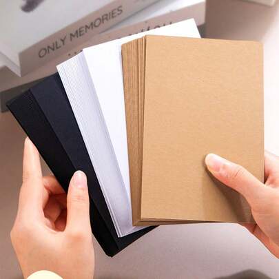 (20 piezas por paquete) Postales en blanco hechas a mano de papel kraft grueso, marcadores de libros, papeles para graffiti y pintura, útiles escolares, suministros escolares