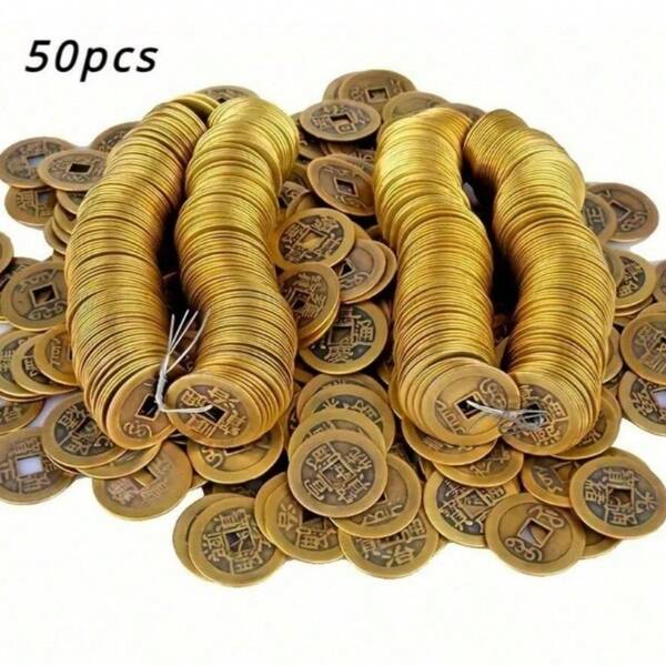 50 moedas antigas de cobre, moedas de liga metálica, decoração para casa - coleção de hobby - presente perfeito - presente de aniversário - presente surpresa - presente ideal - presente de feriado - presente sazonal - presente de 1º de abril - presente de Páscoa - brinquedo
